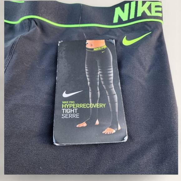 Nike Other - SOLD Nike Pro HyperRecovery Tights | XL | NWT Compression Fit with Lime Green
